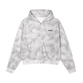 "EAA"Dirty Washed Zip-Up Fleece Hoodie