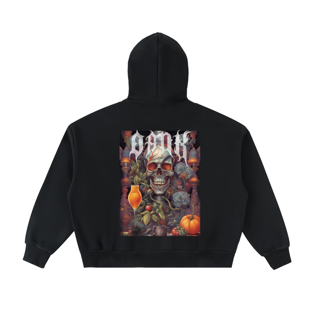 "Ugly October" Fleeced Full-Zip Boxy Hoodie