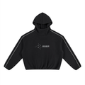 "EAA" Unisex Boxy Piping Fleece Hoodie