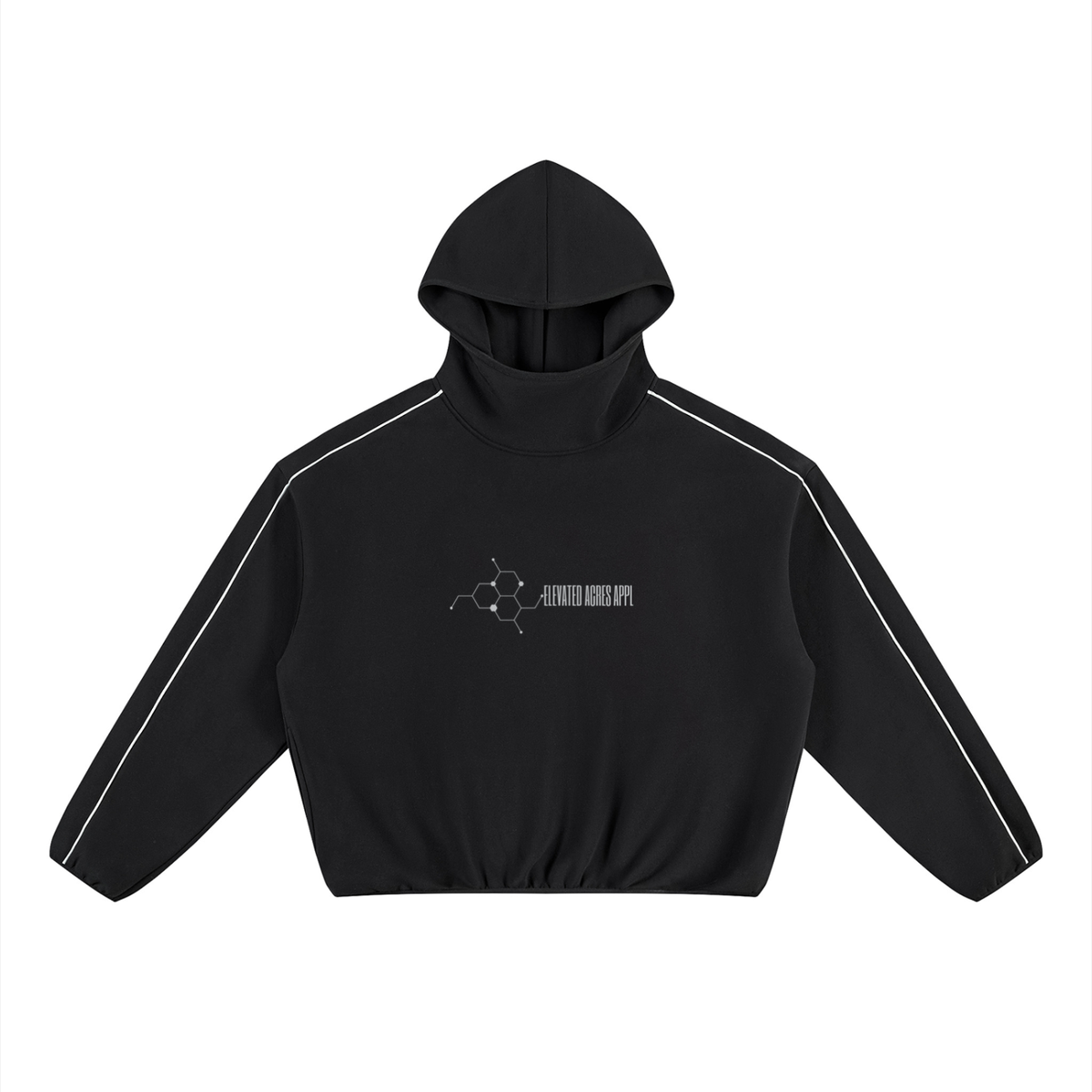 "EAA" Unisex Boxy Piping Fleece Hoodie