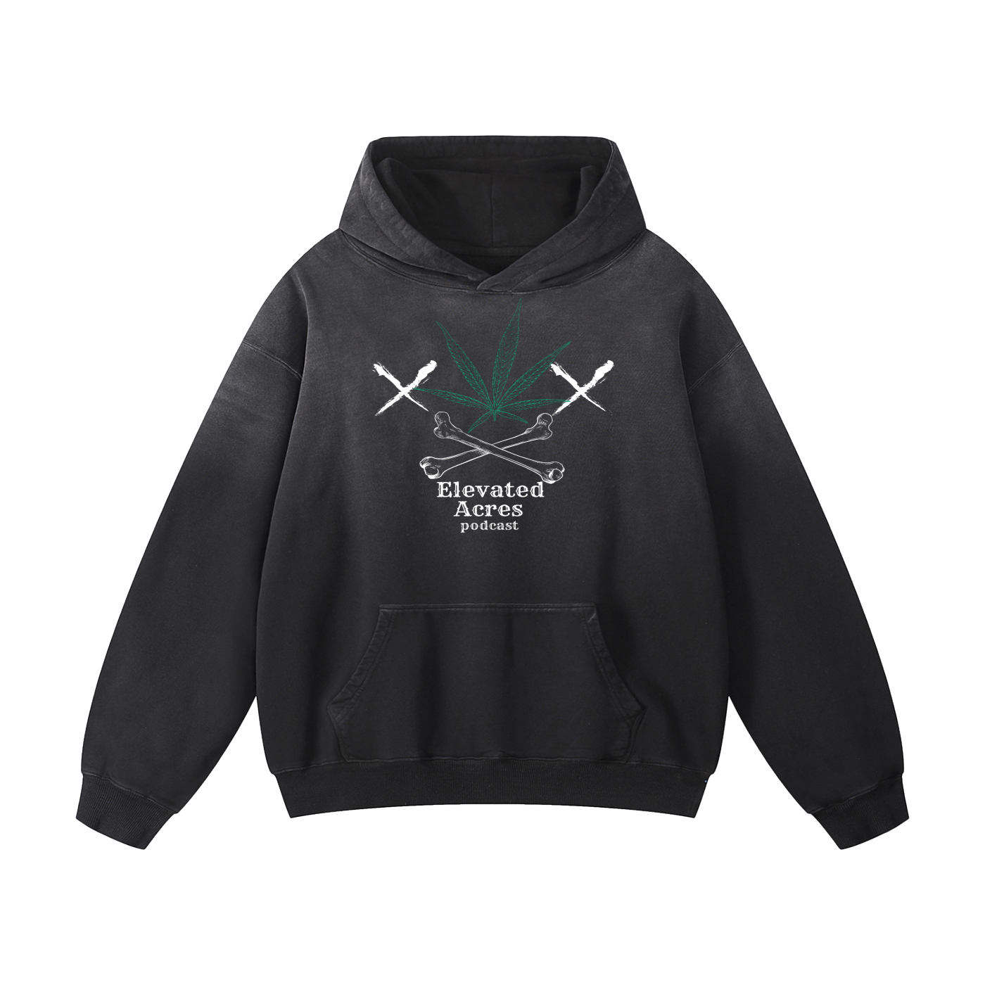 "Cross Buds" Heavyweight Sunfade Oversized Hoodie