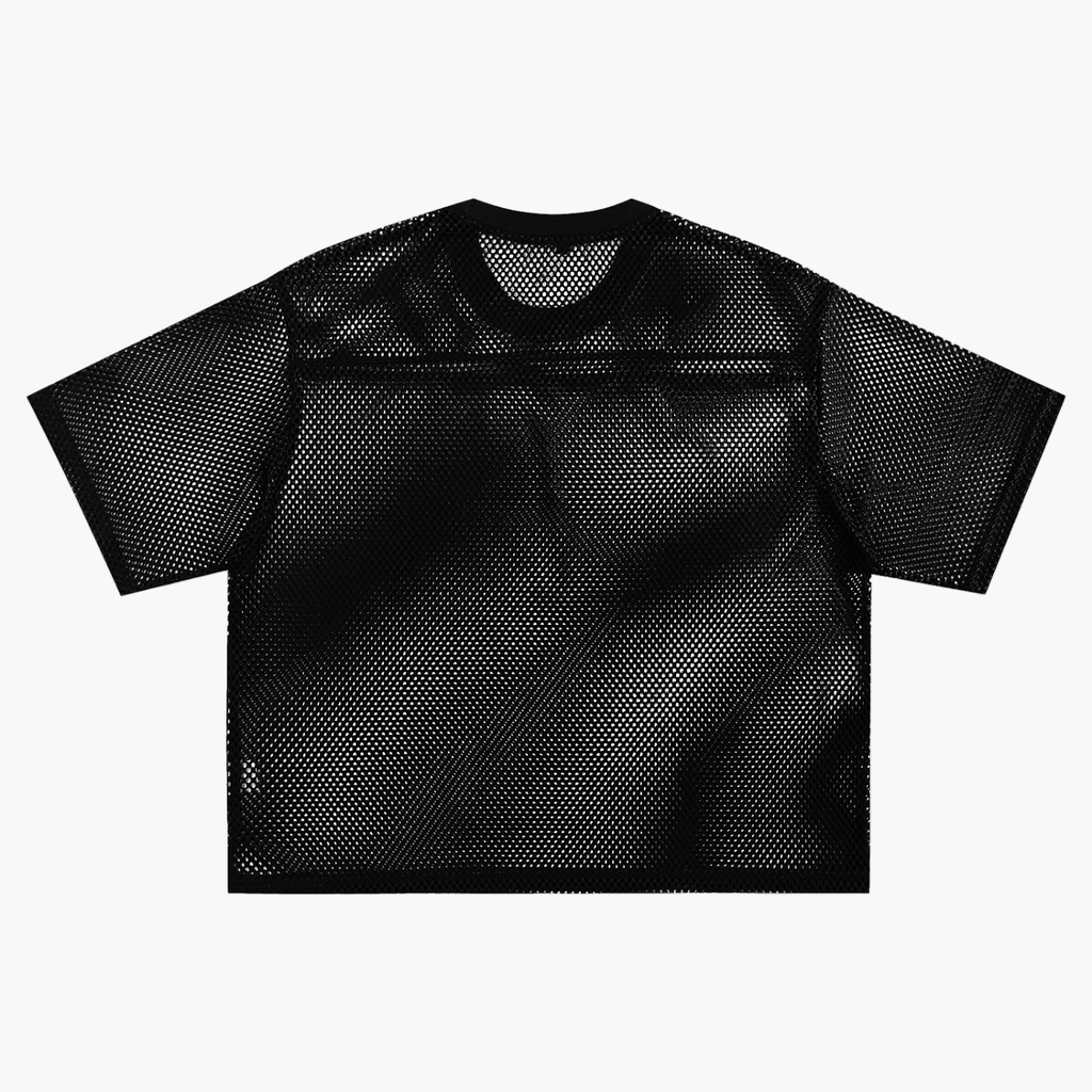 "Elevated Angel" See-through Boxy Net T-Shirt