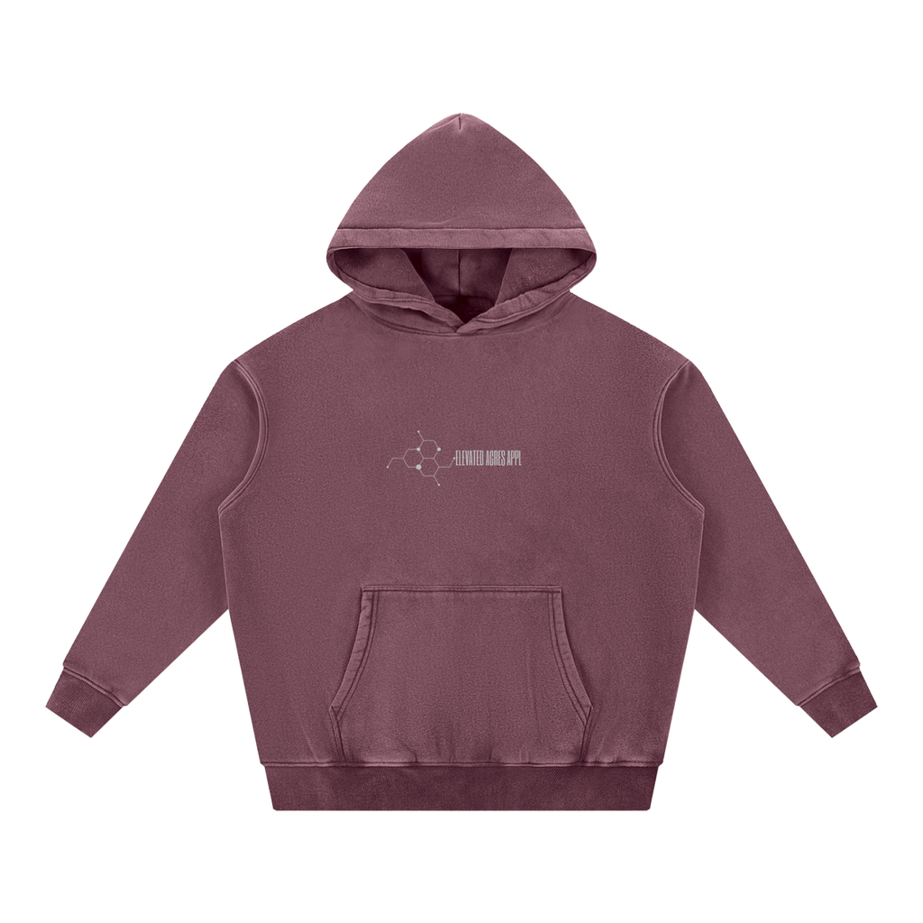 "EAA" Snow Wash Fleece Oversize Hoodie