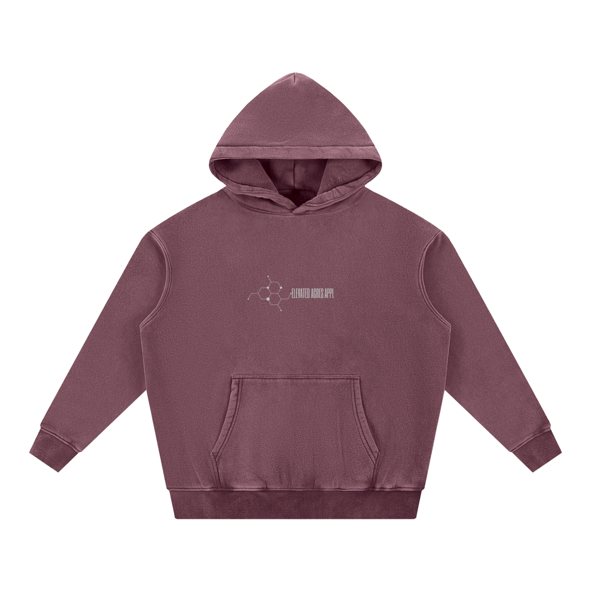 "EAA" Snow Wash Fleece Oversize Hoodie