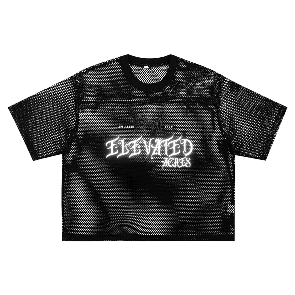 "Elevated Angel" See-through Boxy Net T-Shirt