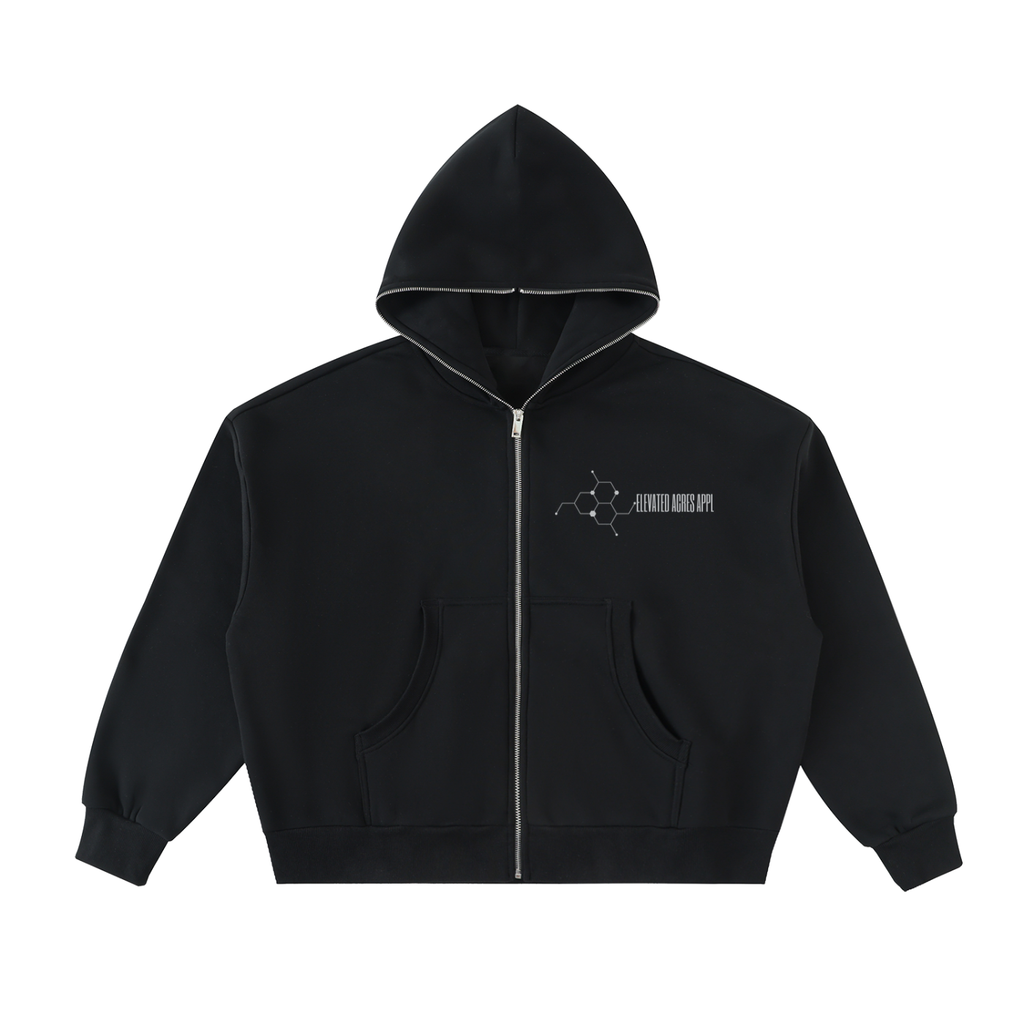 "Ugly October" Fleeced Full-Zip Boxy Hoodie