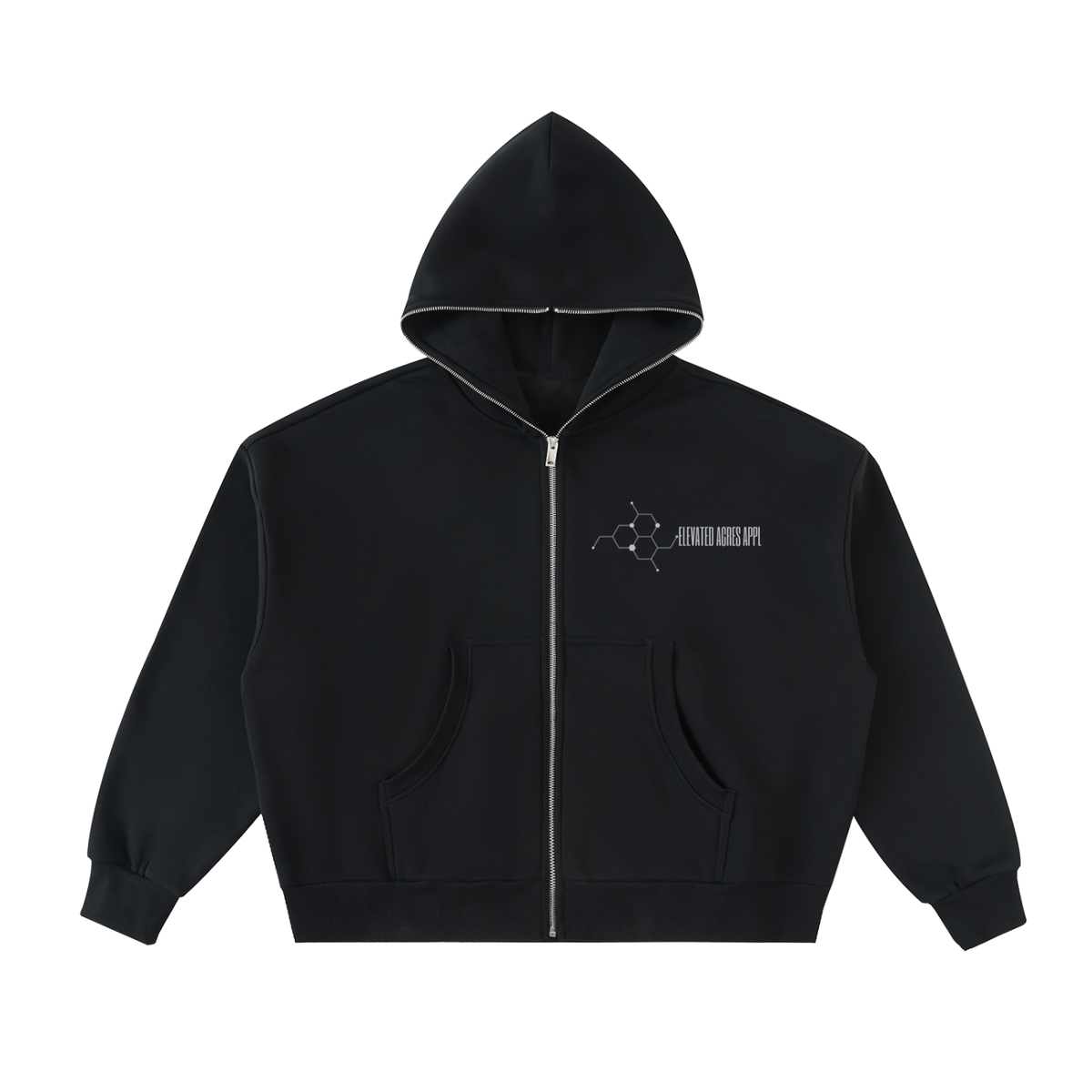 "Ugly October" Fleeced Full-Zip Boxy Hoodie