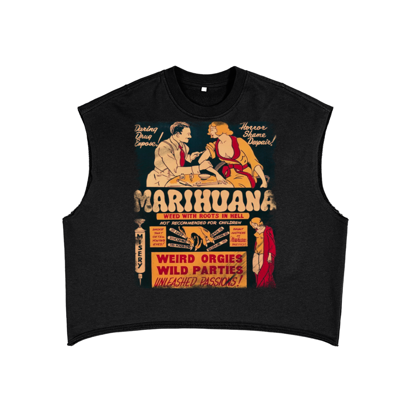 "Vintage Reefer" French Terry Boxy Tank Top
