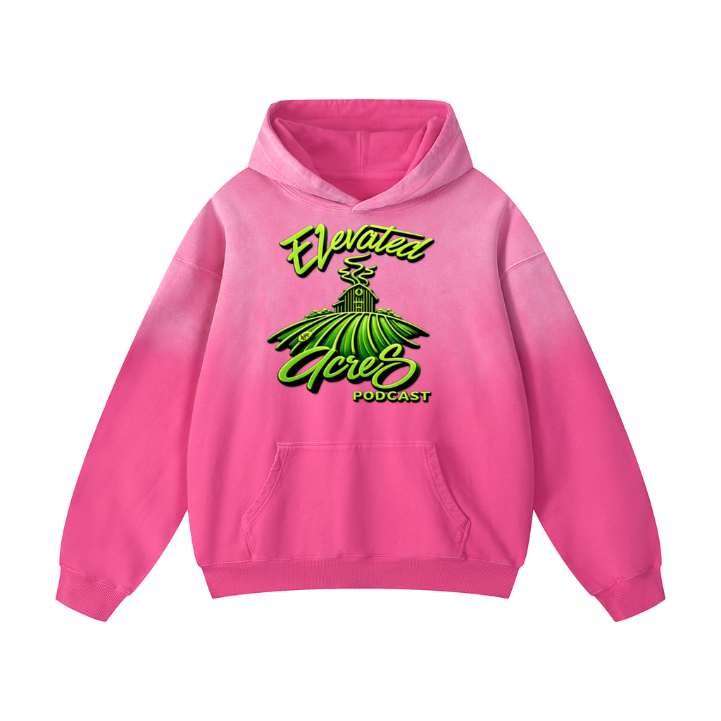 "logo" Heavyweight Sunfade Oversized Hoodie