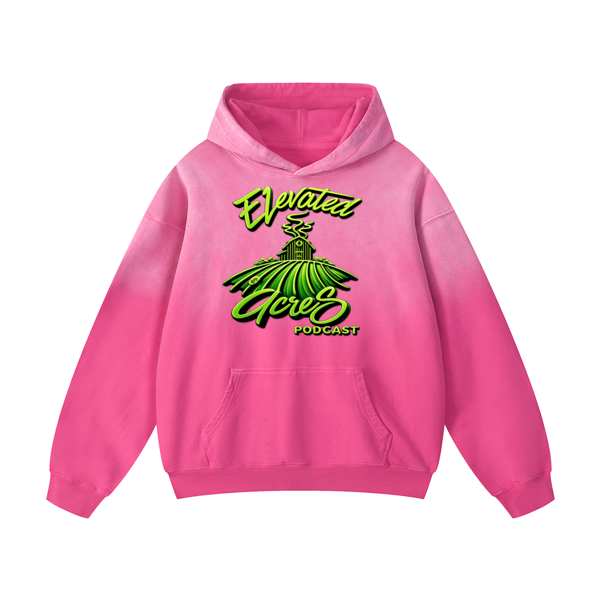 "logo" Heavyweight Sunfade Oversized Hoodie