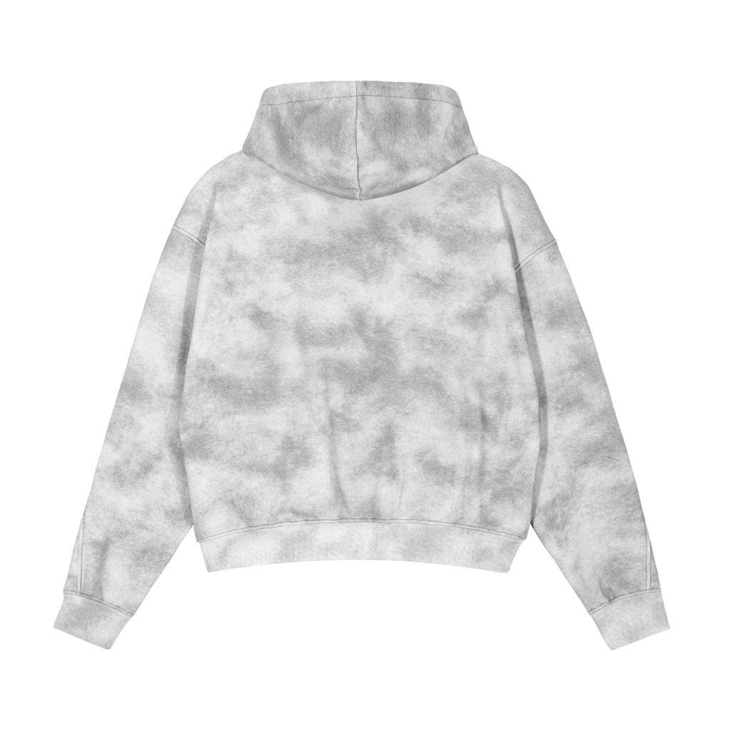 "EAA"Dirty Washed Zip-Up Fleece Hoodie