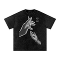 "Pass It Forward!" Snow Washed Oversized Cotton T-Shirt