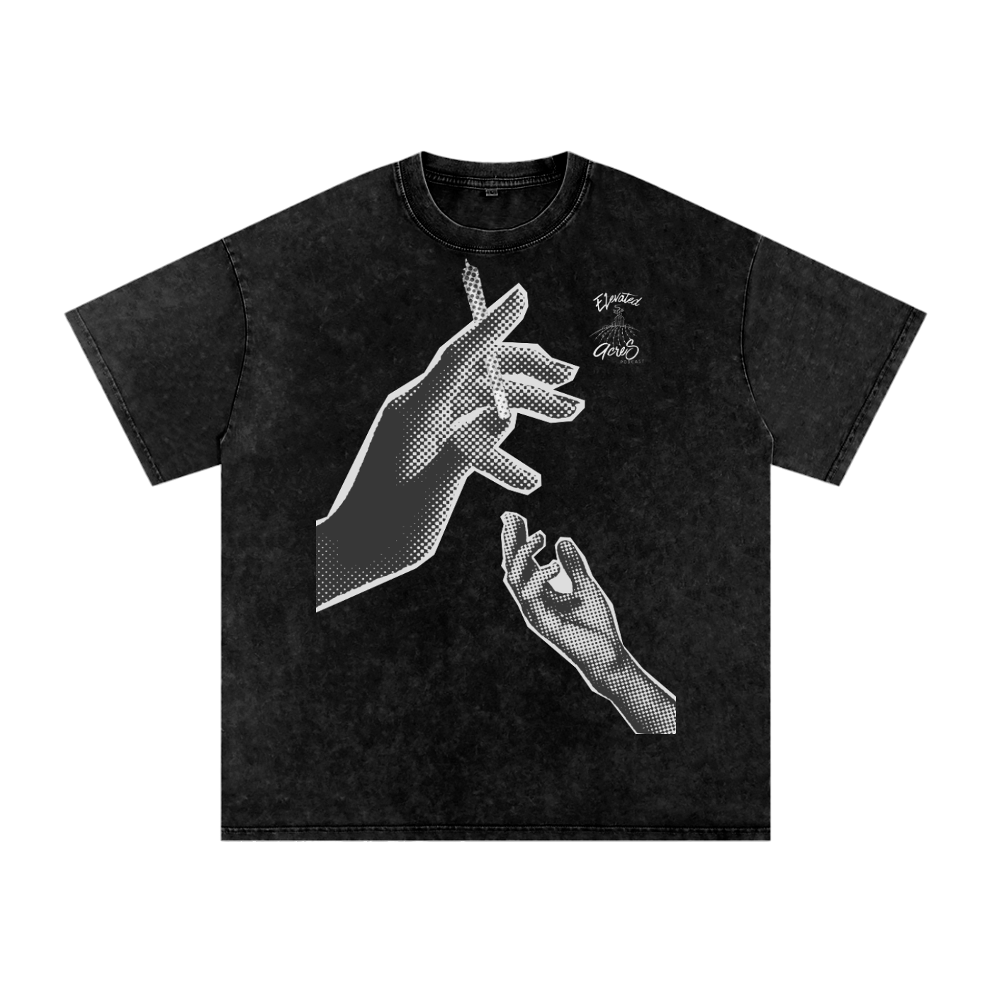 "Pass It Forward!" Snow Washed Oversized Cotton T-Shirt