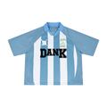 ""Elevated + Dank Collar" Unisex Striped Mesh Boxy Soccer Jersey