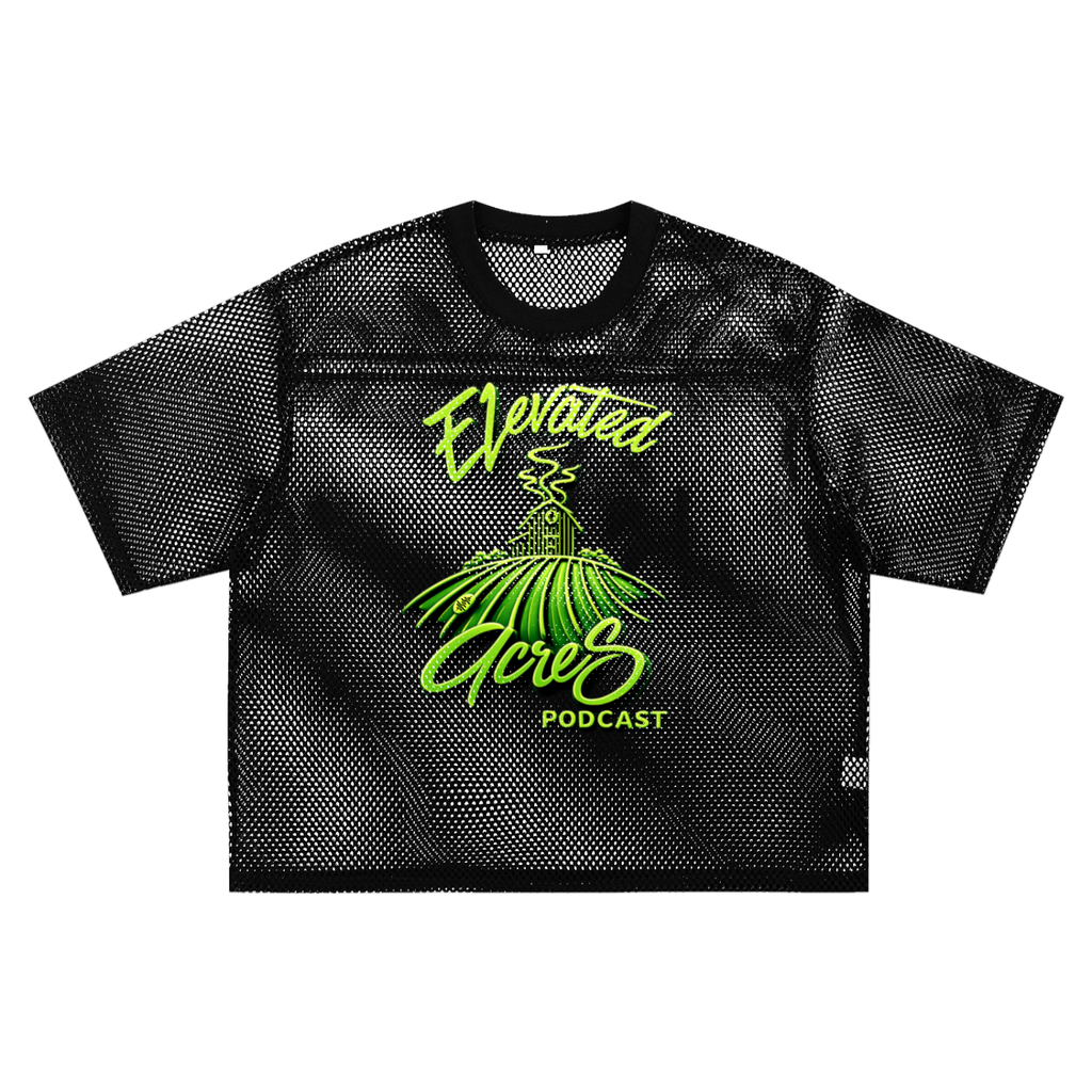 "EAP Logo" See-through Boxy Net T-Shirt