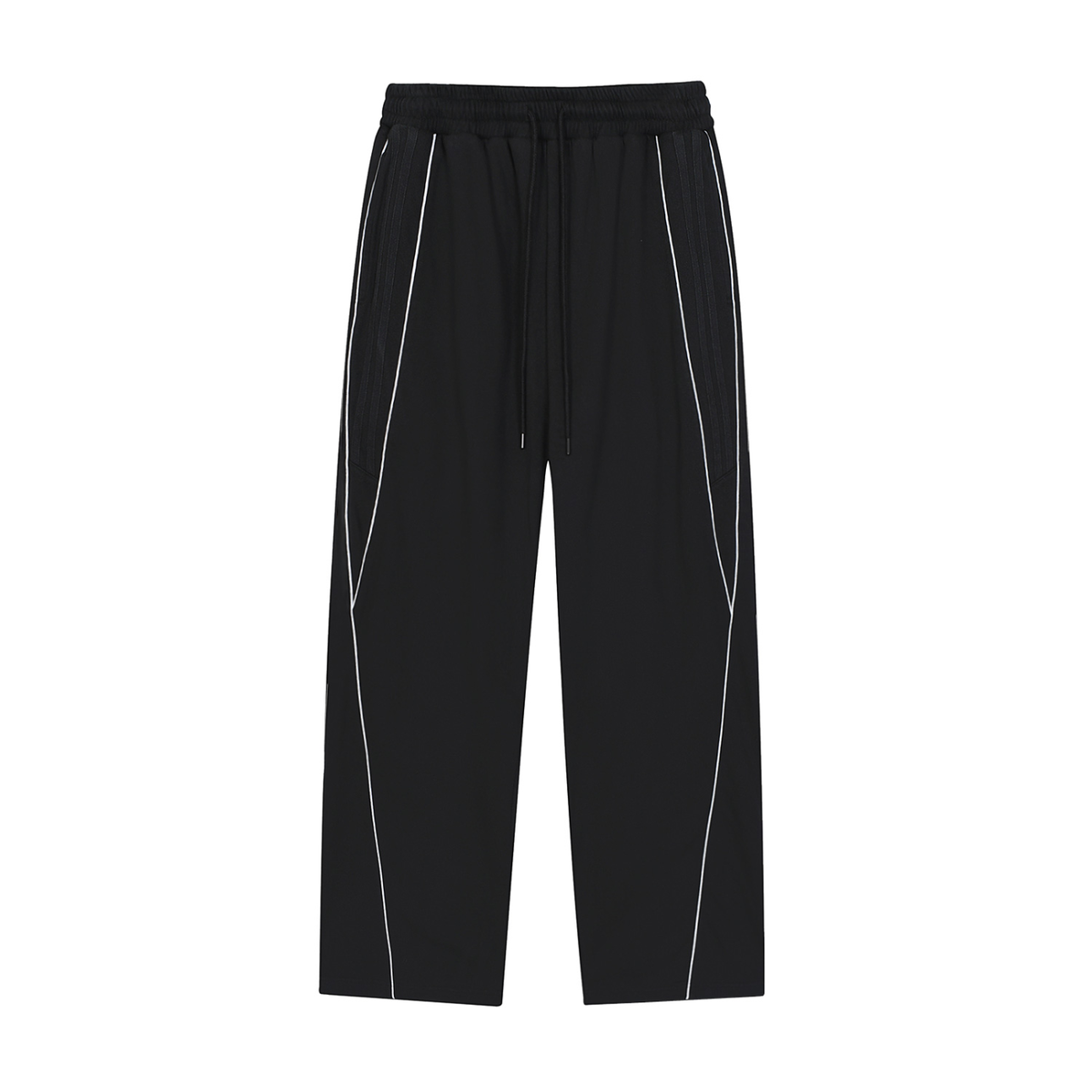 "EAA" Reflection Striped Straight-Leg Sweatpants