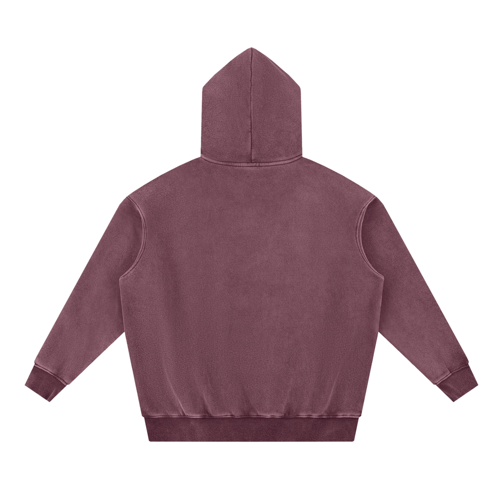 "EAA" Snow Wash Fleece Oversize Hoodie