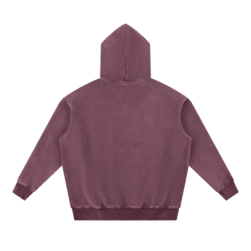 "EAA" Snow Wash Fleece Oversize Hoodie