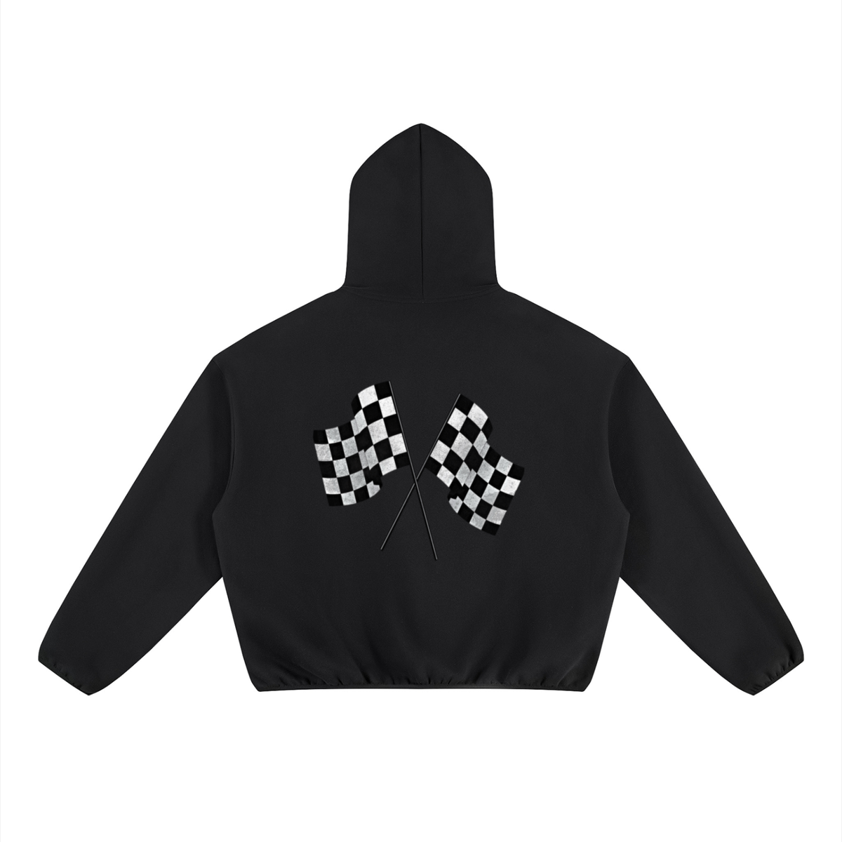 "EAA" Unisex Boxy Piping Fleece Hoodie